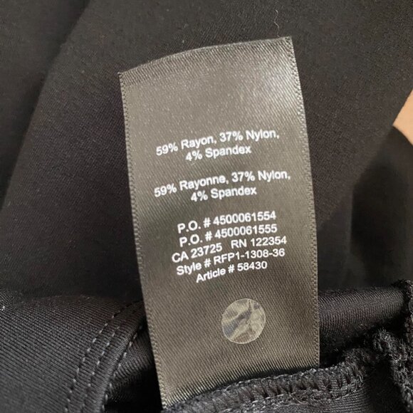 Babaton Black V-Neck Bodysuit with Mid Length Sleeves and Back Zipper XS - Picture 9 of 9